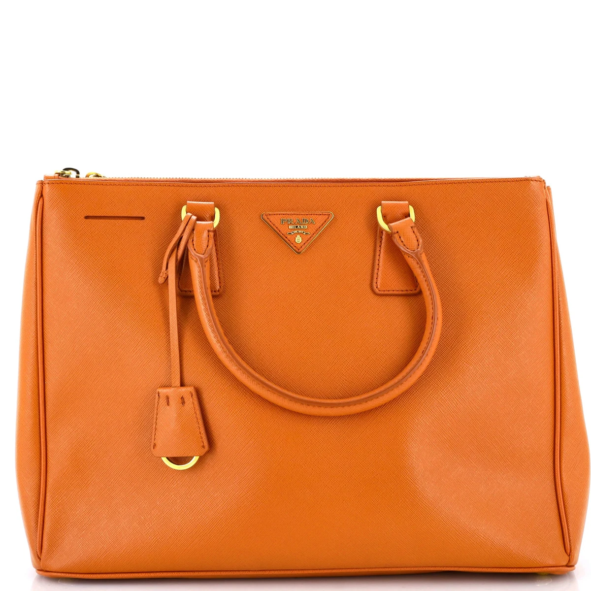 PRADA Leather Exterior Orange Bags & Handbags for Women for sale
