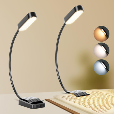 Pack de 2 luces lectura recargables leer libros en la cama 3 colores que cuidan