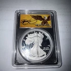 2019 "W" PROOF American SILVER Eagle $1 PCGS PR70 DCAM #097 FDOI Cleveland ECC&C