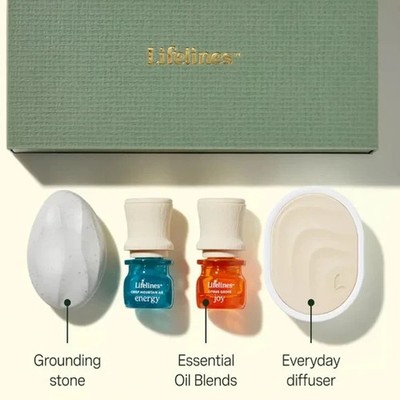 Lifelines Sensory Immersion Set Grounding Stone Fidget Essential Oil Diffuser!