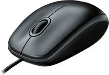 Logitech B100 Wired Mouse for Computer and Laptop, USB Corded Mouse, Right or Le