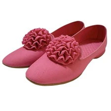 Vintage 1960’s Daniel Green Comfy Slippers Poof Hot Pink Women’s Size 6.5 NIB