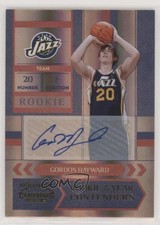 2010-11 Playoff Contenders Patches Gold 13/49 Gordon Hayward #7 Auto s5j