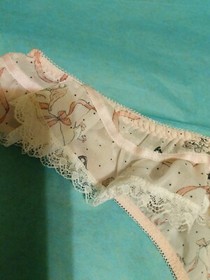 Nwot Agent Provocateur Satin Luxury Lightweight Chiffon Thong Panties Size Large