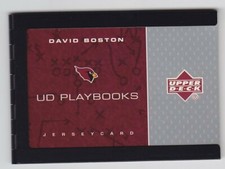 2002-03 UD SERIES DAVID BOSTON PLAYBOOKS JERSEY GAME USED METAL HINGE Cardinals