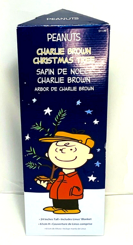 Genuine Peanuts CHARLIE BROWN Christmas Tree 24" w/ Linus' Blanket Great Gift