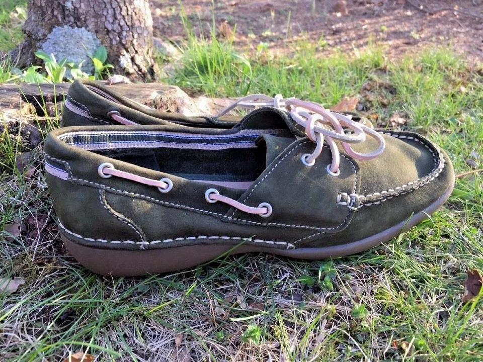 BASS BOATER Top Sider Mary Janes 皮革芭蕾平底乐福鞋女式鞋 8 码 — 第 2/4 张图片