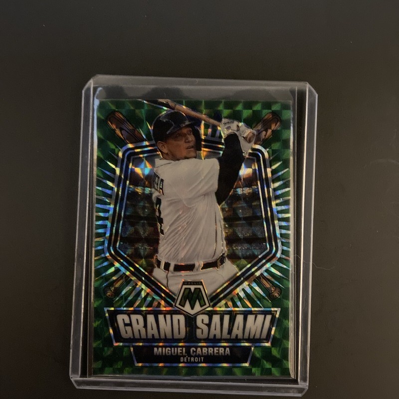 2022 Panini Mosaic Miguel Cabrera Grand Salami Green Mosaic Detroit Tigers #GS-8