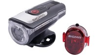 "Sigma Sport Akku-Led-Leuchtenset \"Aura 80 Usb / Nugget Ii\" Schwarz, 80Lux"