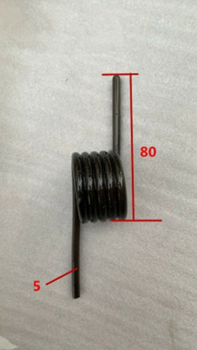 Neu 2 Stück Drahtdurchmesser 5 mm Formfeder Torsionsfeder 5*35*5 mm 180 ° rechts - Bild 4 von 4