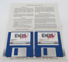 DOS Help Version 5.0 3.5" Floppy Disks Flambeaux Software