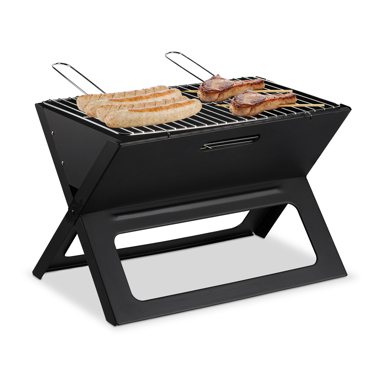 Barbacoa Portátil Con Parrilla De Carbón Y Rejilla, Plegable, Pícnic Y Camping, 30X45,5X30Cm, Negro - Relaxdays En Oferta Parrilla Plegable Parrilla De Camping Parrilla De Picnic Parrilla Plegable Parrilla Grande Parrilla