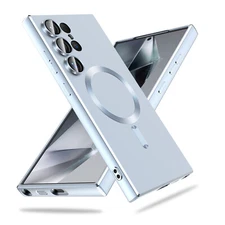 For Samsung Galaxy S24 Ultra,Plus Clear Case Mag Safe Magnetic Shockproof Cover