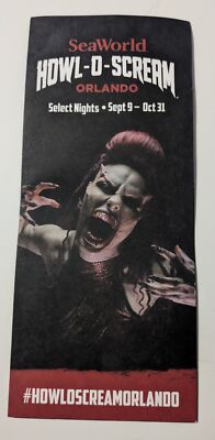 2022 Seaworld Howl-O-Scream Sea World Orlando Map Brochure Event Guide | eBay