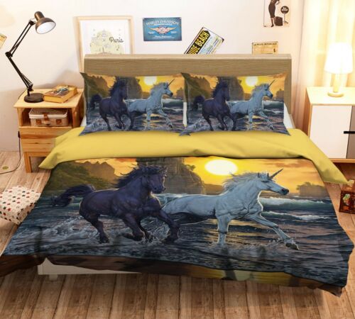 3D Unicorn River Sunset M390 Bed Pillowcases Bed cover Vincent Amy-