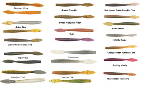 Missile Baits Quiver Worm 4.5, 4 1/2", 8 pack - Choice of Colors - 第 1/1 張圖片