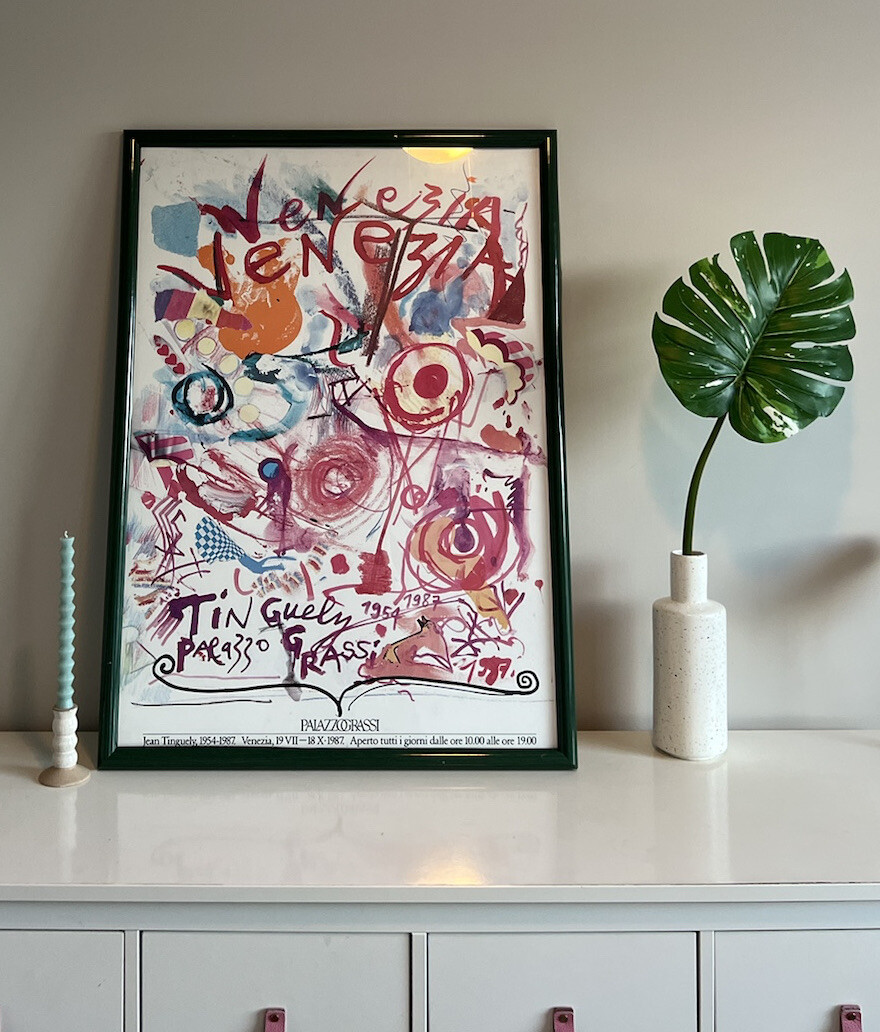 RARE JEAN TINGUELY 1987 PALAZZO GRASSI Venice Exhibition Print