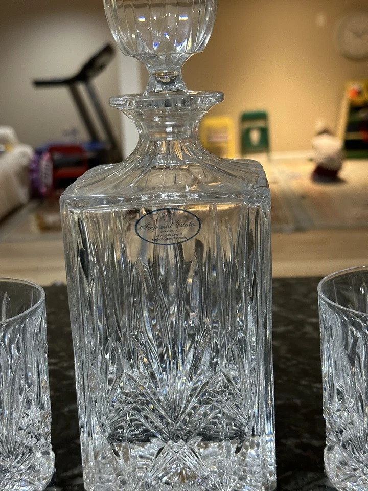 Juego de whisky de cristal Imperial Estate "Ventana", 1 jarra, 4 vasos. Foto 3 de 4