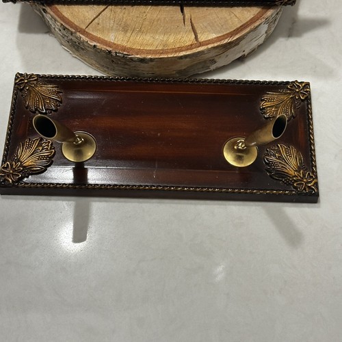 Juego organizador de escritorio Mid Century madera oro detalles en relieve - Imagen 2 de 12