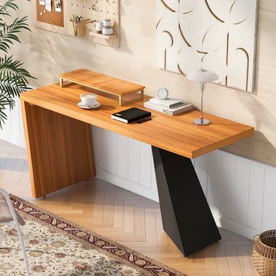 63''Modern Executive Desk ,Rustic Industrial Wooden Writing Desk,Study Desk