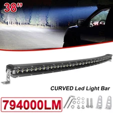 Ultra Slim 38inch Curved LED Light Bar Spot Flood Offroad For UTV UTE ATV 37"39"
