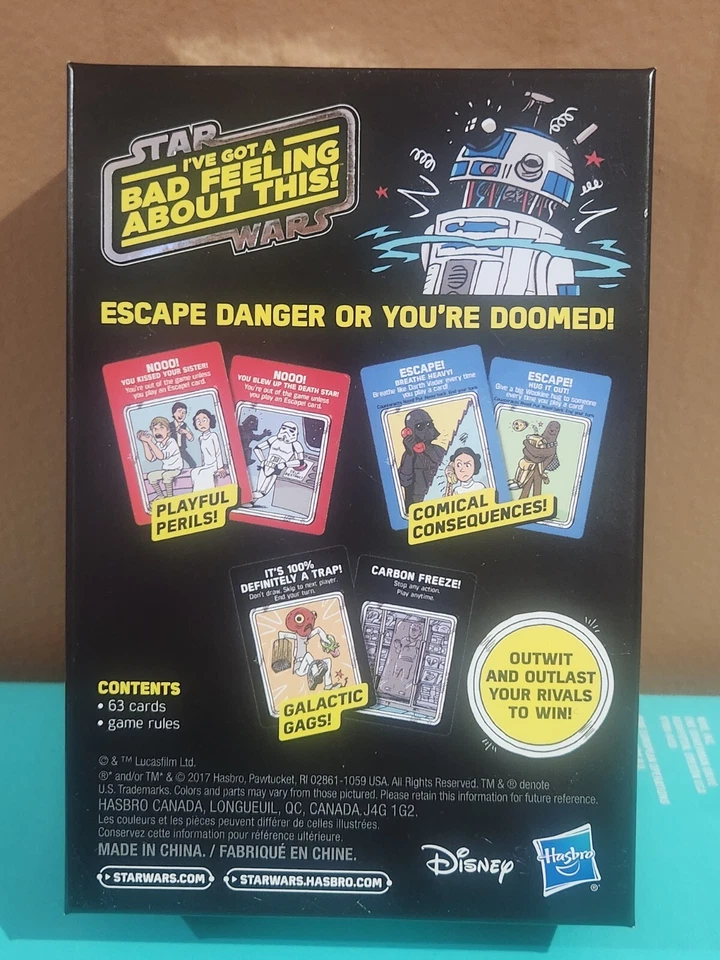 Juego de cartas Star Wars "I've Got A Bad Feeling About This" - Disney - Hasbro Foto 2 de 3