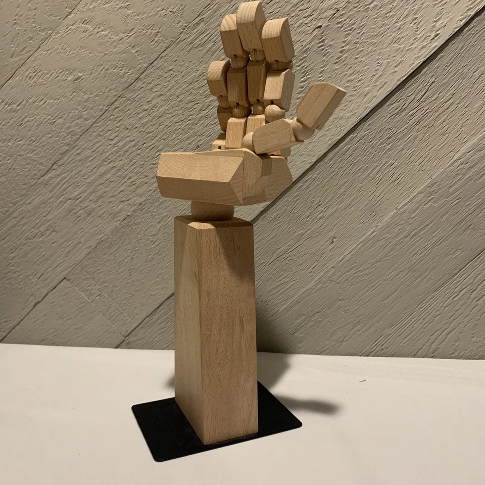 Rare Ikea Lanespelare Beech Wood Moveable Headphone Hand Stand - Image 2 of 4