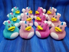 12 Unicorn Blue Light Pink Bright Pink Rose Pink Rubber Ducks Gift NEW