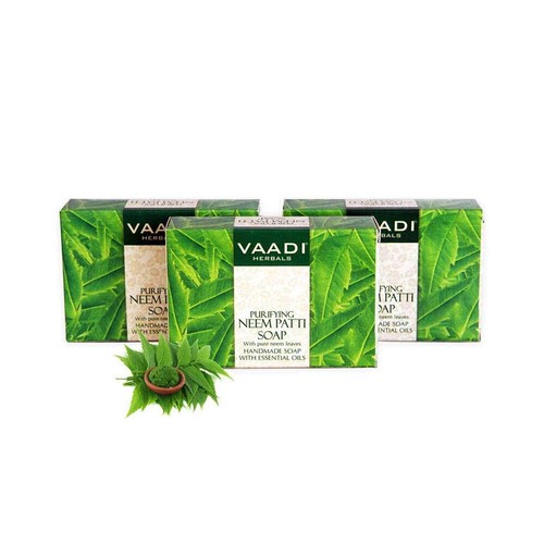 @ VAADI HERBALS Neem Patti Seife Pure Neem Blätter 3 X 75g - Bild 3 von 6