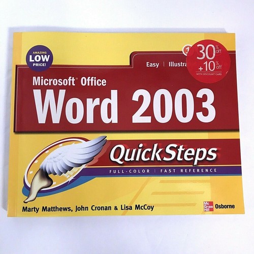 4 Microsoft Office Computer Books Bundle 2003 programs Osborne Quick steps NEW - Imagen 2 de 10