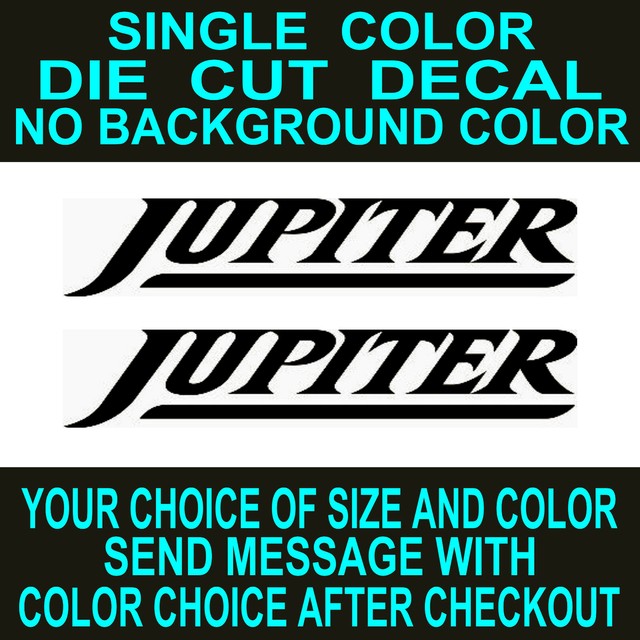 (2x)Jupiter Boats Die Cut Vinyl Decal Truck Window Boat Sticker