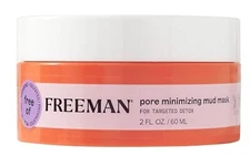 Pore Minimizing Mud Mask for Targeted Detox Oily skin Soothes Calms Freeman 2 oz