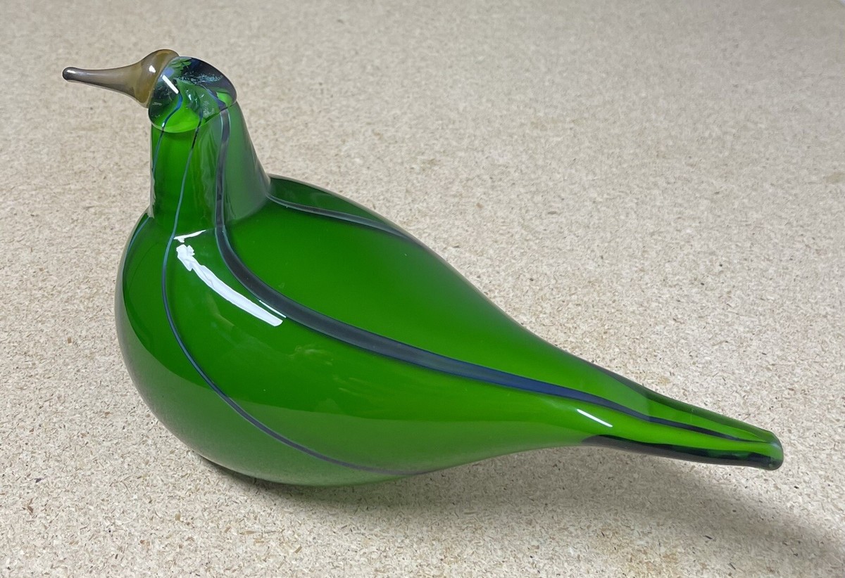 Iittala Oiva Toikka Glass Bird - Green Rare Bird! | eBay