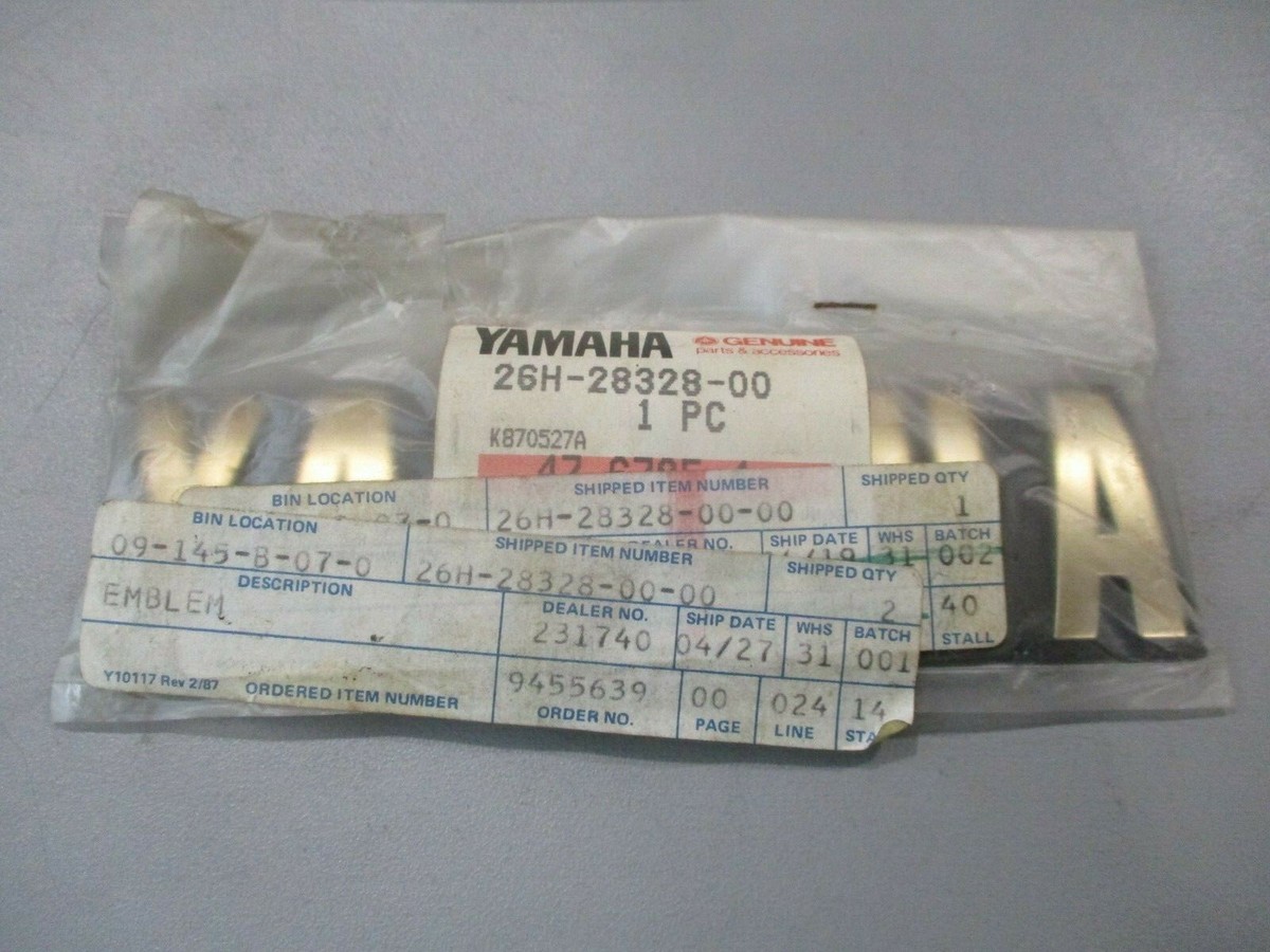NOS Yamaha OEM Emblem 1986-1993 XVZ1300D 1984-1985 XVZ1200D 26H