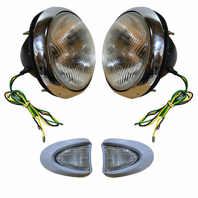 Bedford Tj J J0 J1 J2 J3 Serie Vintage Frontscheinwerfer Mit Seite Blinker Set