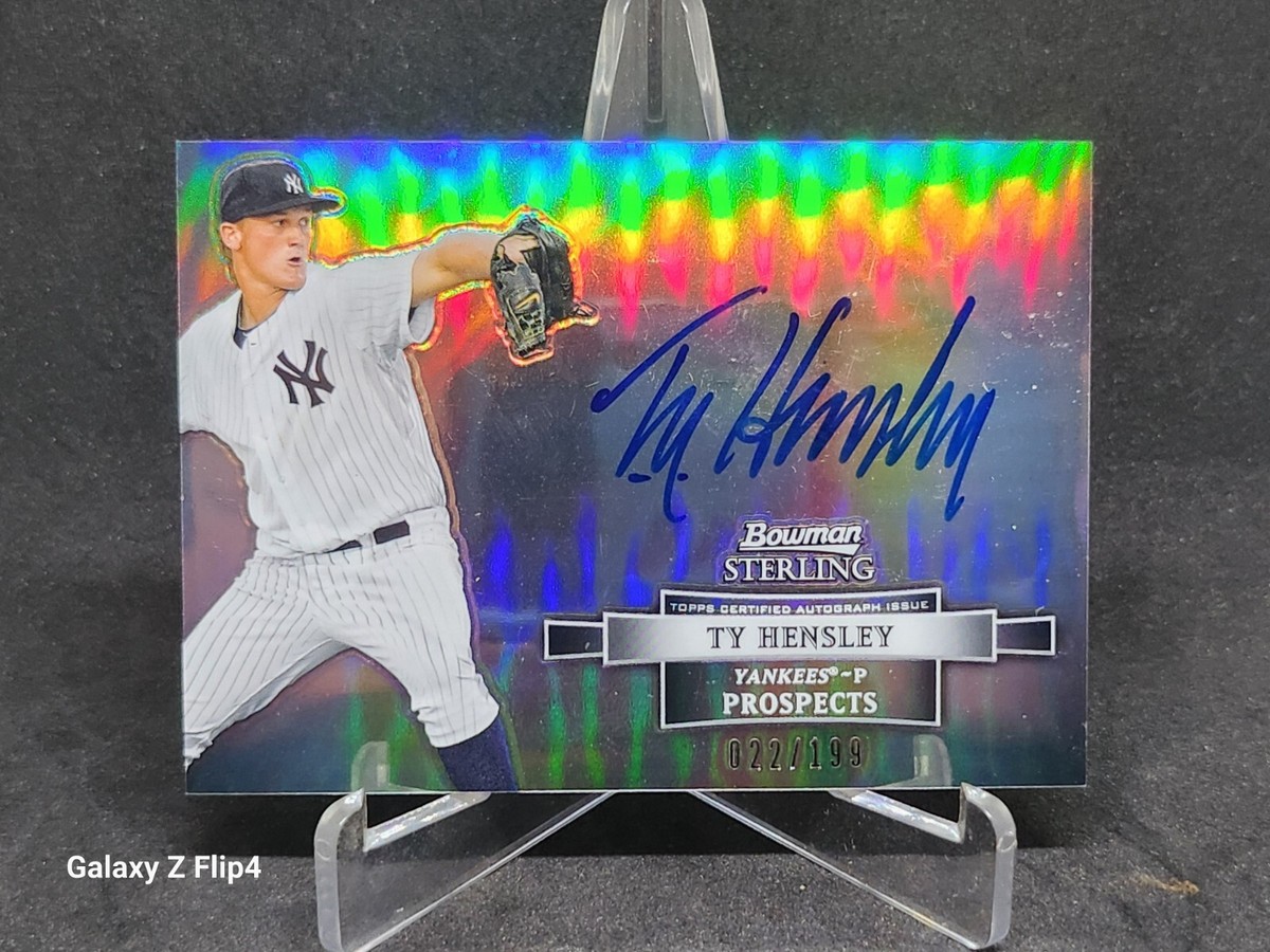 2012 Bowman Sterling Prospect Auto Silver Refractor Ty Hensley 22 