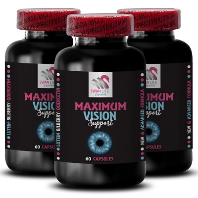 Eye support supplements - MAXIMUM VISION SUPPORT - Lutein eye benefits 3Bot 180C