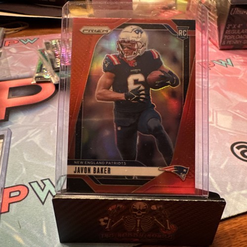2024 Panini Prizm True Red SSP Javon Baker #344 Rookie Patriots🔥🔥🔥 - Picture 5 of 5