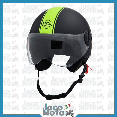 Casco Moto Integrale Estink Casco Moto Semi-Aperto In Pelle Con