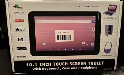 Craig CMP840 BUN-PL-HD Quad Core 10.1 in. Tablet with Keyboard Case & Headphones