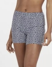 SPANX Women's 6" Sunshine Pull On Stretch Shorts Navy Dot 50213R MEDIUM NWT 88