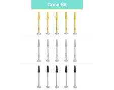 USA Professional PANA Cone Shape Carbide Bit - Shank 3/32" - Gold, Silver, Black