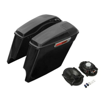 5'' Stretched Hard Saddlebags, 5x7'' Speakers Fit For Harley Road Glide 14-23