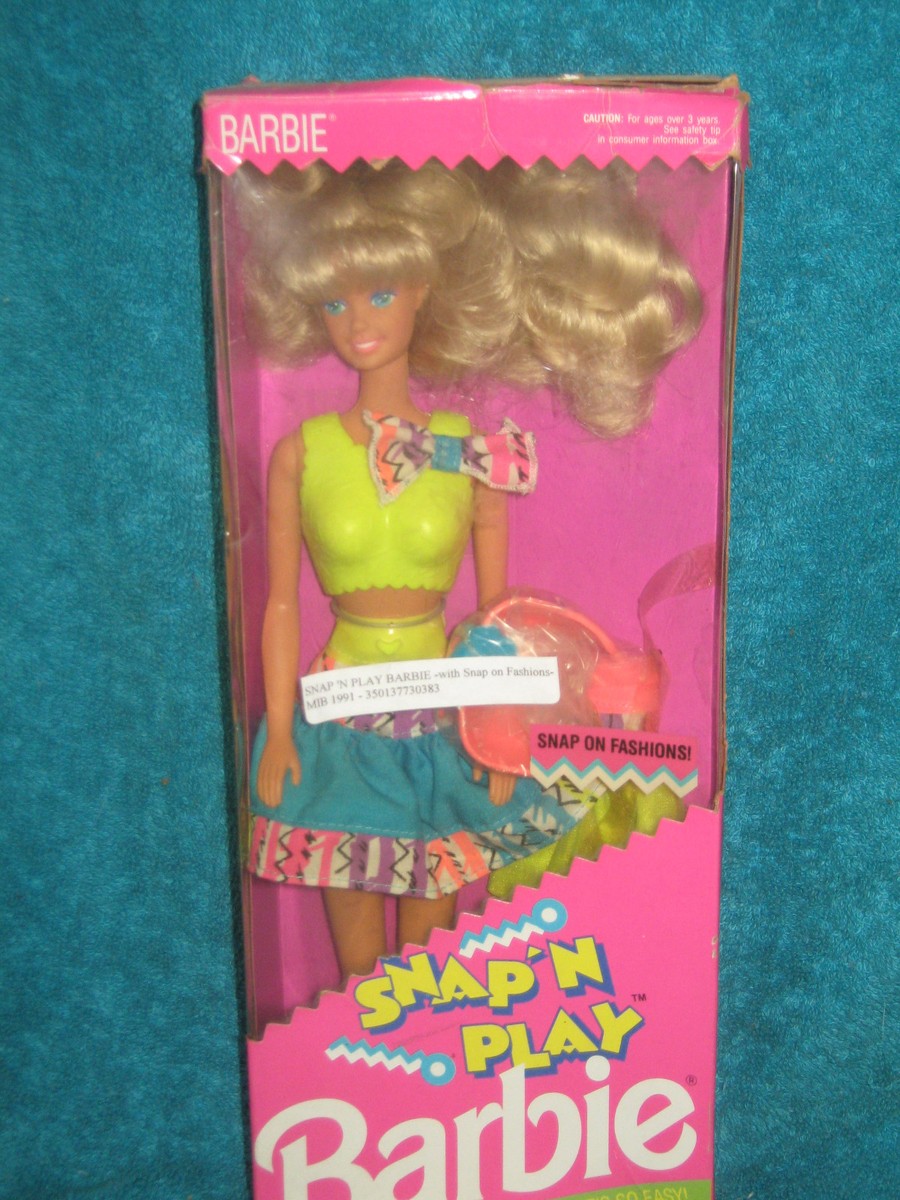 SNAP 'N PLAY BARBIE -with Snap on Fashions-1991 | eBay