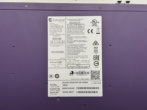 Extreme Networks X440-G2-24T-10GE4 24-Port Gigabit Ethernet Edge Switch - K94 - Picture 9 of 9