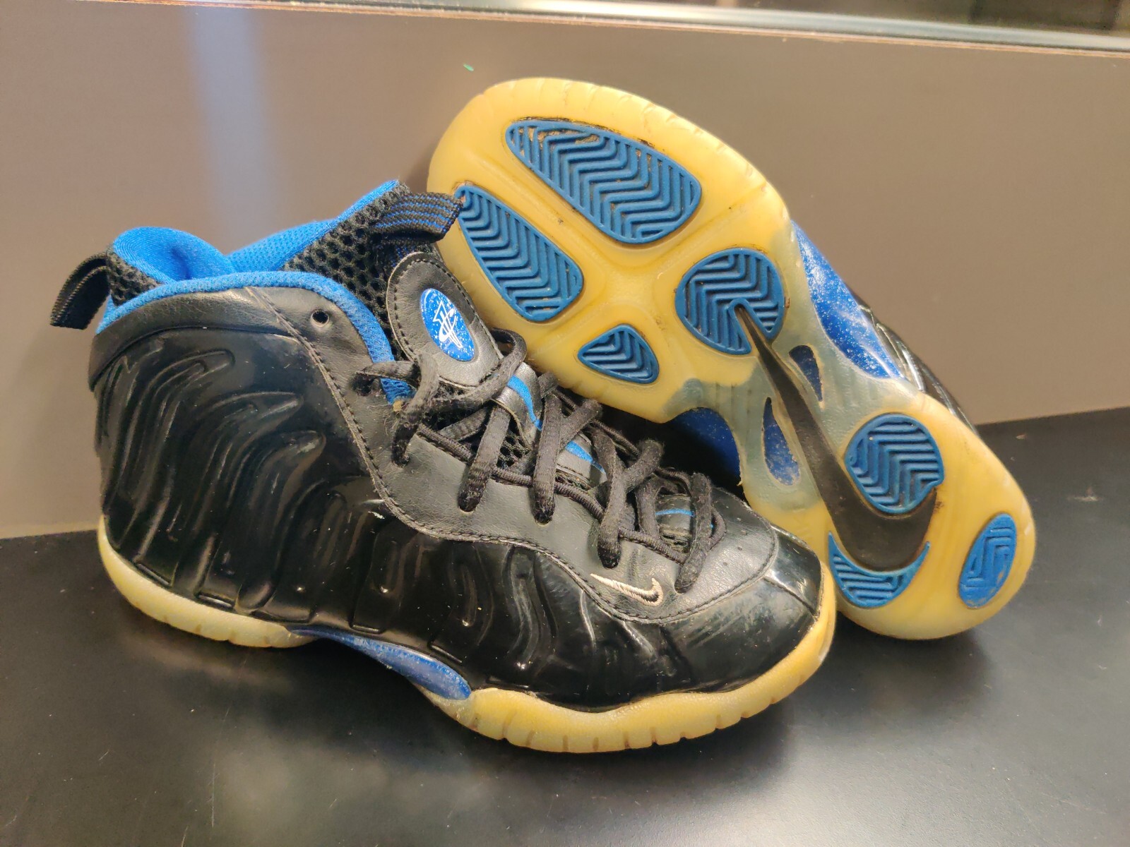 Size 2Y Nike Little Posite One PS 'Space Jam' Shoes 723946006 Black