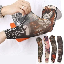 Tattoo Printed Arm Warmer -UV Protection Cycling Sleeve Unisex Fashion Accessory