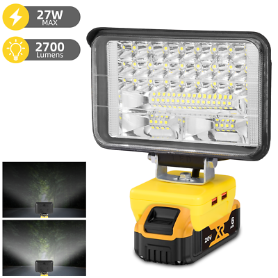 LED Work Light Suitable For DeWalt 20V 60V MAX XR DCB205 Li-Ion Battery  2800LM