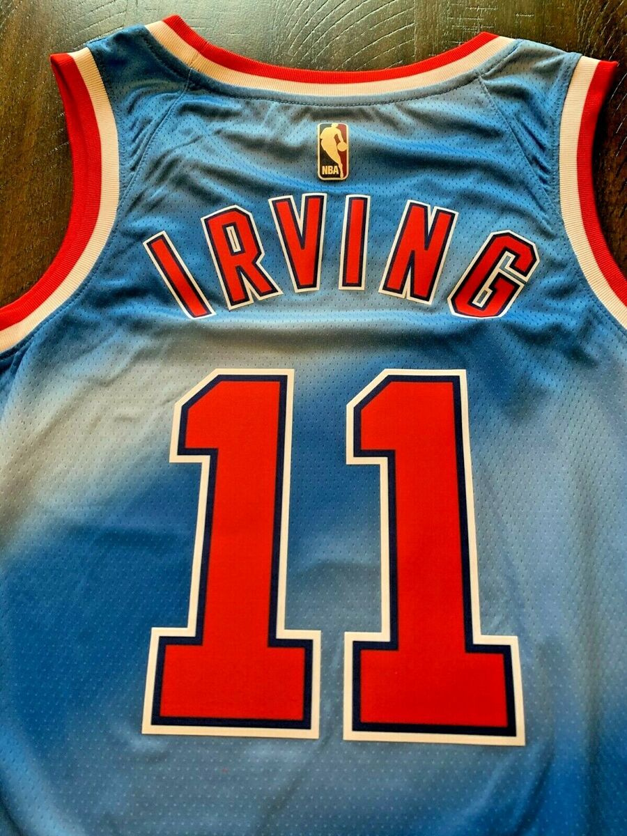 Nike Men's Brooklyn Nets Kyrie Irving #11 White Dri-Fit Swingman Jersey, XXL