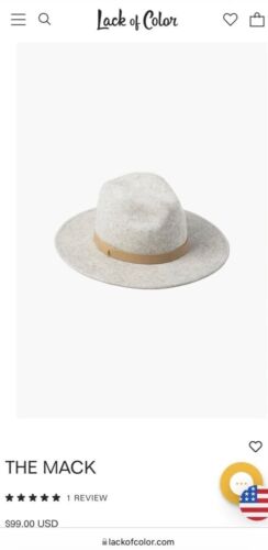 Lack of Color Australia The Mack Hat Wool Fedora Light Tan Size S55 cm - 第 3/10 張圖片